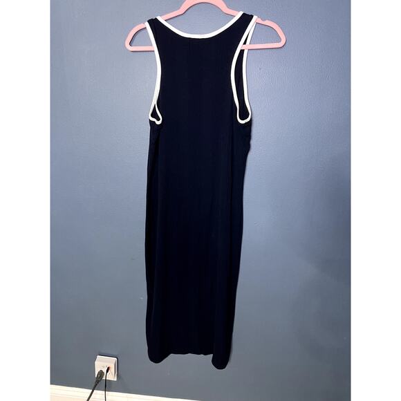 VTG Tommy Hilfiger T-shirt Dress Women's Size Large Maxi Dress Stretch Y2k Paris - Picture 2 of 6